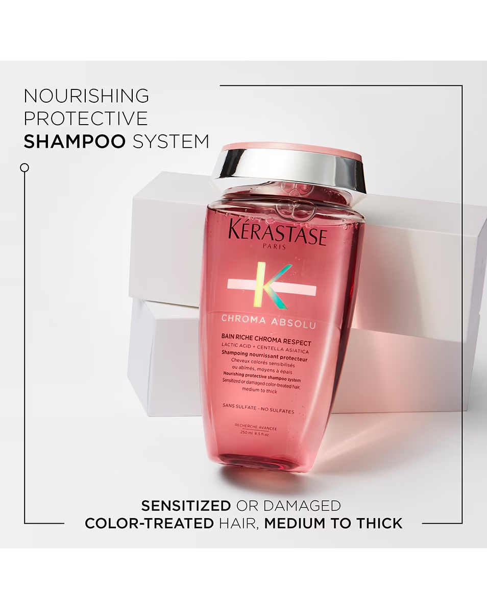 KÉRASTASE CHROMA ABSOLU BAIN RICHE CHROMA RESPECT Θρεπτικό προστατευτικό σαμπουάν για πυκνά βαμμένα μαλλιά