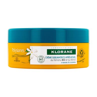 Klorane Tamanu BIO ja Monoi Crème Sublime After Sun -aurinkosuojavoide kasvoille ja vartalolle 200 ml