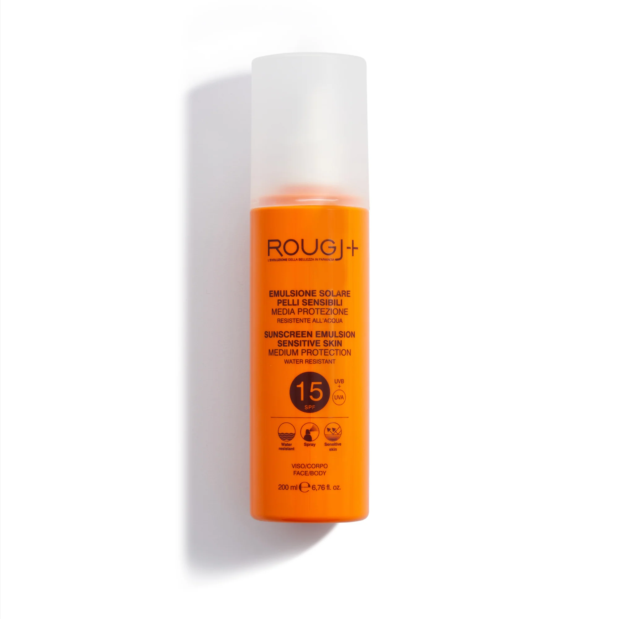 Solari Emulsione Solare Pelli Sensibili SPF15 - Spray solare corpo media prot., Solare viso media prot.