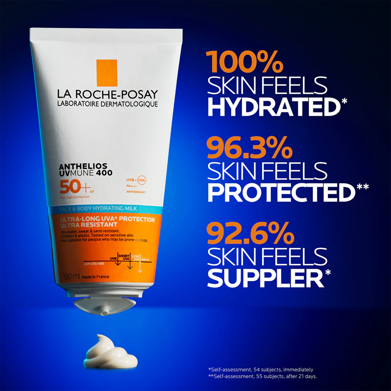 La Roche-Posay Anthelios UVMUNE 400 gezichts- en lichaamscrème met hydraterende en beschermende werking, SPF 50+.