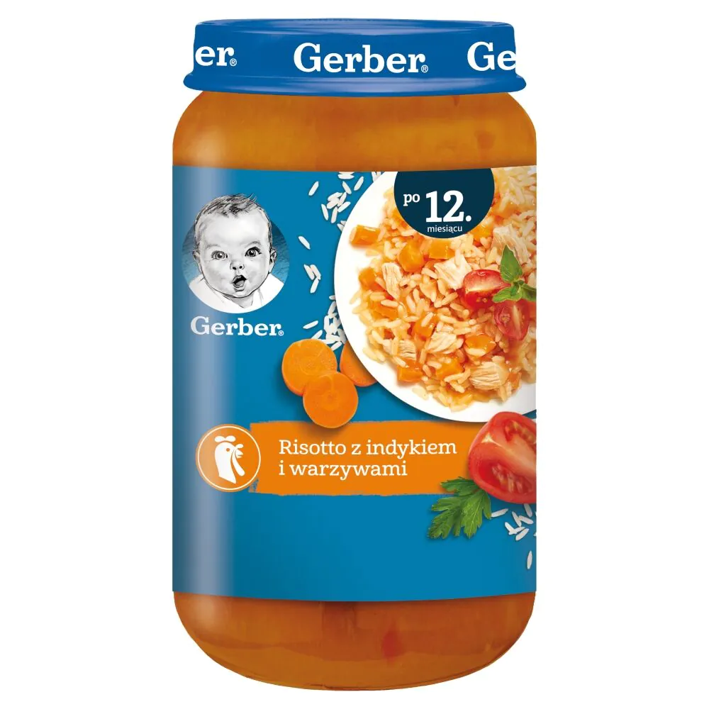 Gerber Obiad Risotto z Indykiem i Warzywami Po 12 miesiącu