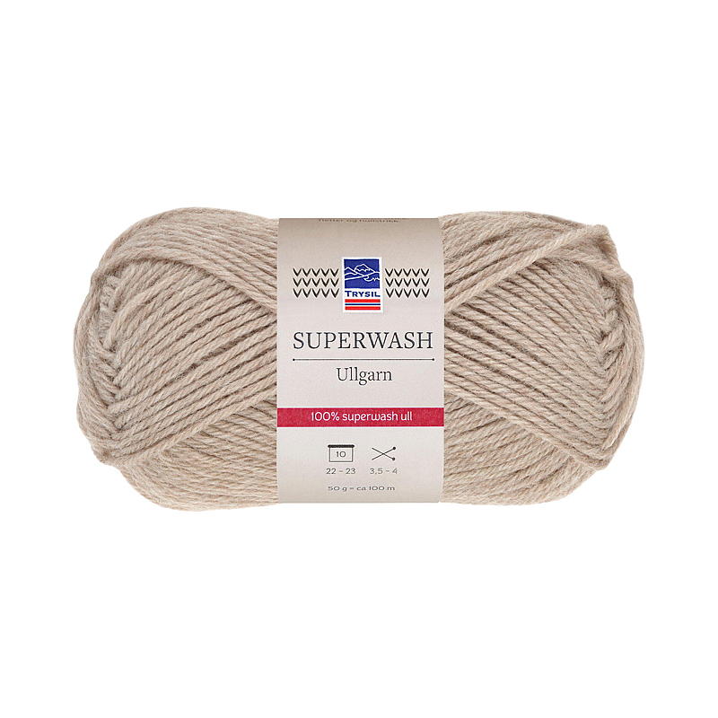 Trysil Superwash wolgaren beige gemêleerd