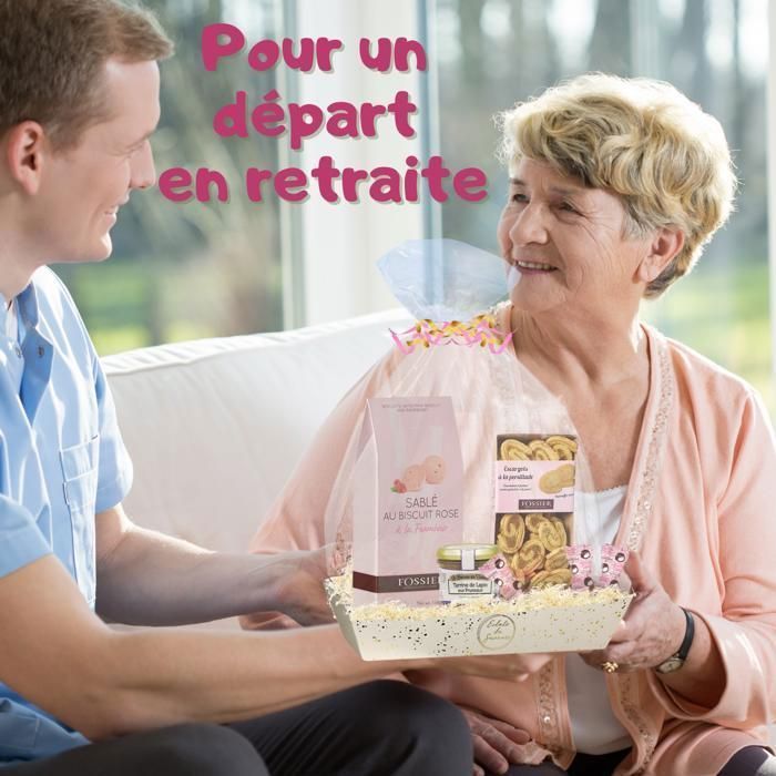 Fossier & Monbana Gourmet Cadeaupakket | Roze koekjes en marshmallows, terrine en hartige bladerdeeggebakjes | Ideaal om cadeau te geven