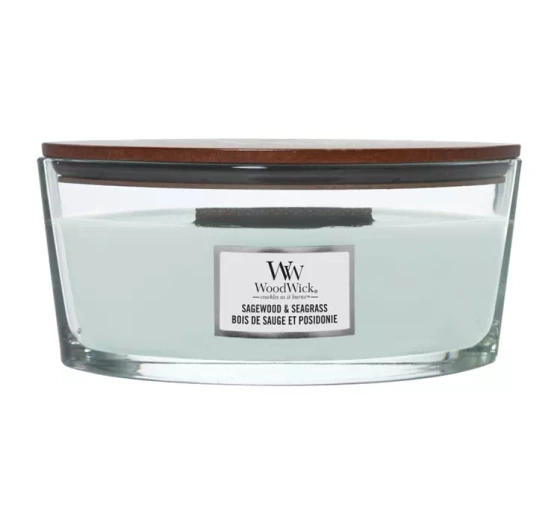 Woodwick Ellipse Candle świeca zapachowa Sagewood & Seagrass 453,6g