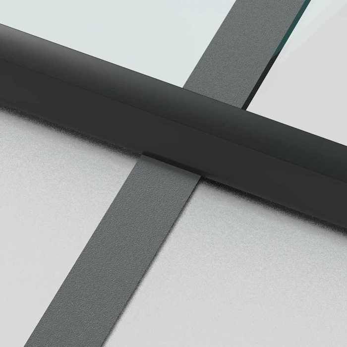Interior Door - Slim Black Entrance Doors 93x201.5 cm Tempered Glass Aluminum 957101