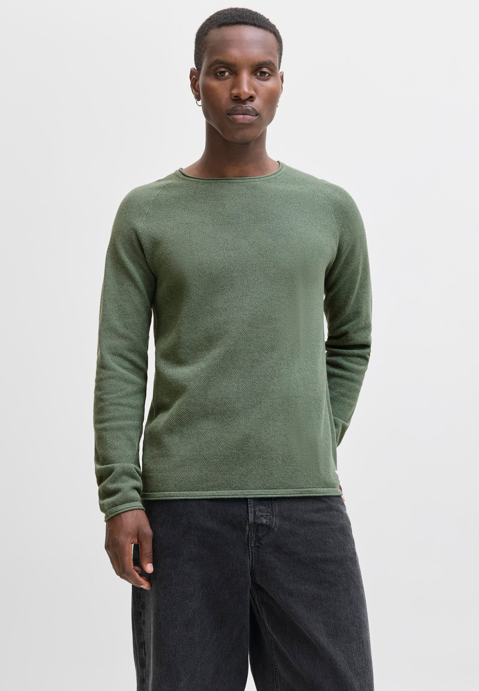 Jack & Jones JJEHILL CREW NECK - Suéter - detalhe de coroa de louros torcida