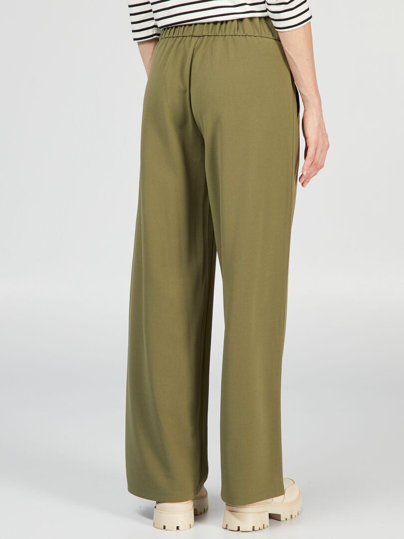 'JDY' Zachte broek met wijde pijpen - Khaki