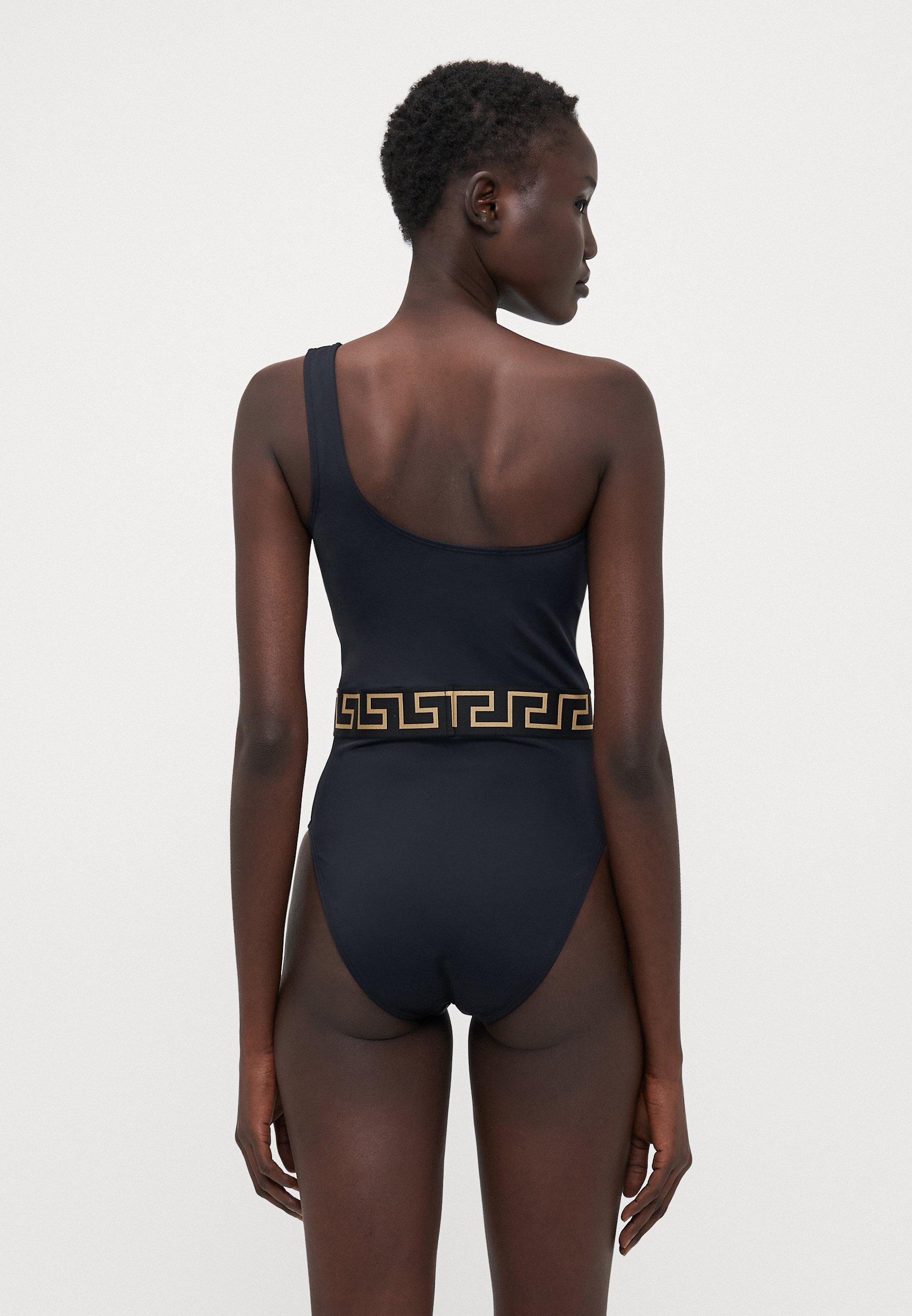 Versace SWIM ONE PIECE VITA NEW LOGO - Kupaći kostim - crni