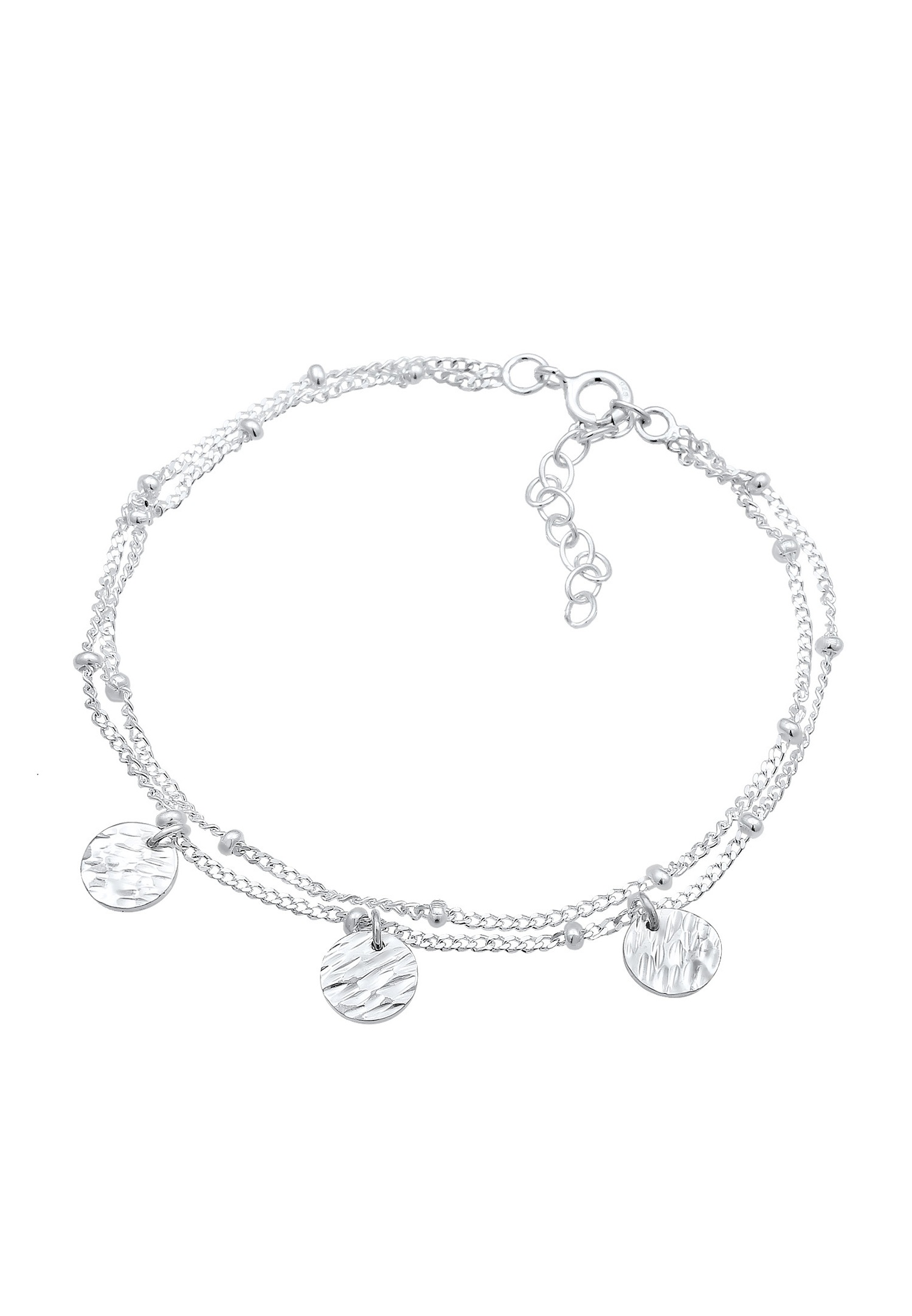 Elli Couche Plaquettaires Geo Bracelet Femme Plaqué Or Argent (925/1000)