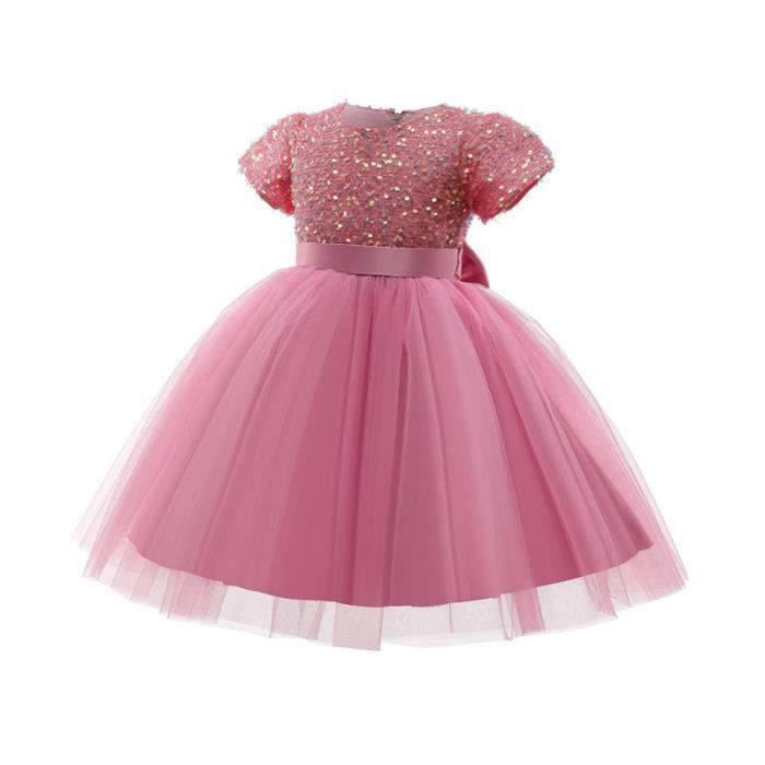 Robe Tutu pour petites filles vêtements pelucheux à paillettes Rose