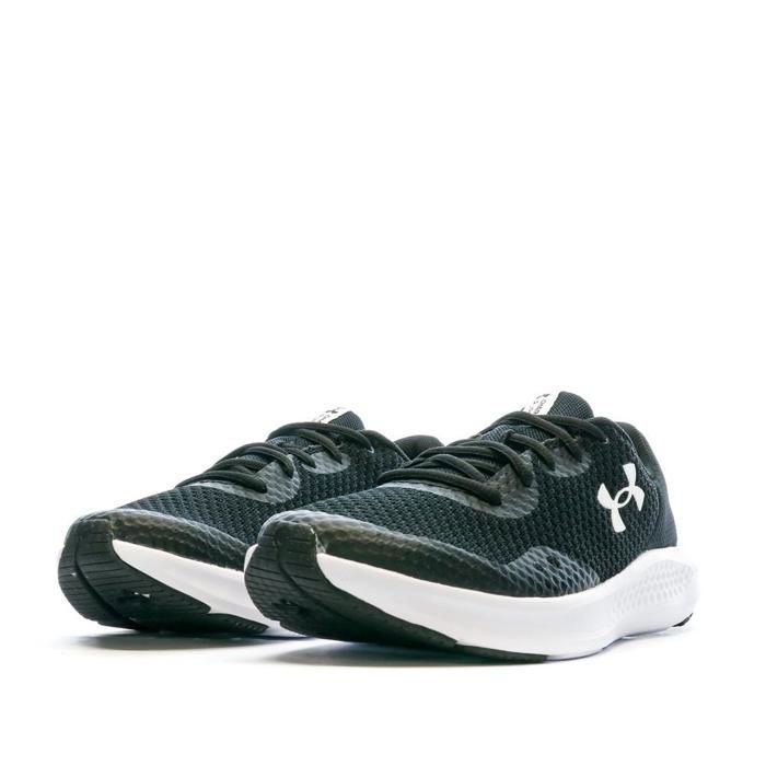Under Armour Charged Pursuit 3 hardloopschoenen voor dames in zwart/wit