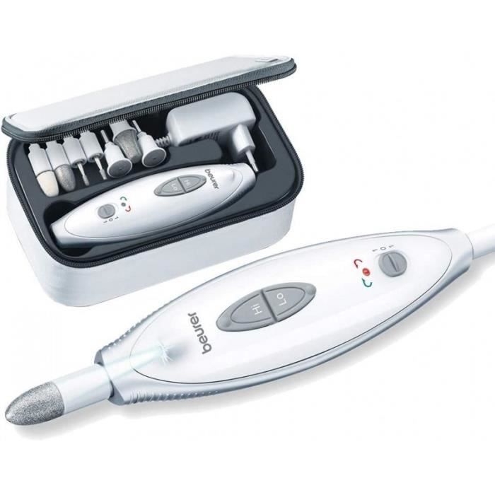 Manicure- en pedicureset - BEURER MP 41 - 7 hoogwaardige opzetstukken - LED-verlichting - 2 snelheden