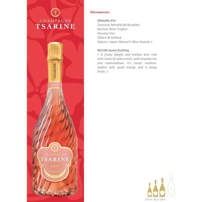 Champagne Tsarine Rosé - 75 cl x3