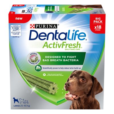 Purina Dentalife ActivFresh Tägliche Zahnpflege-Snacks für große Hunderassen