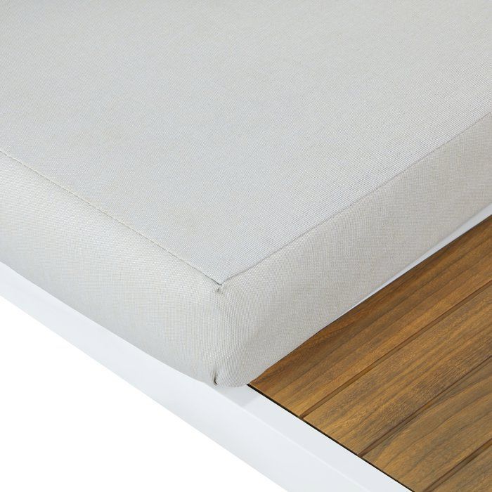 Garden furniture set - OLANA - Aluminium - White and beige - 4 people