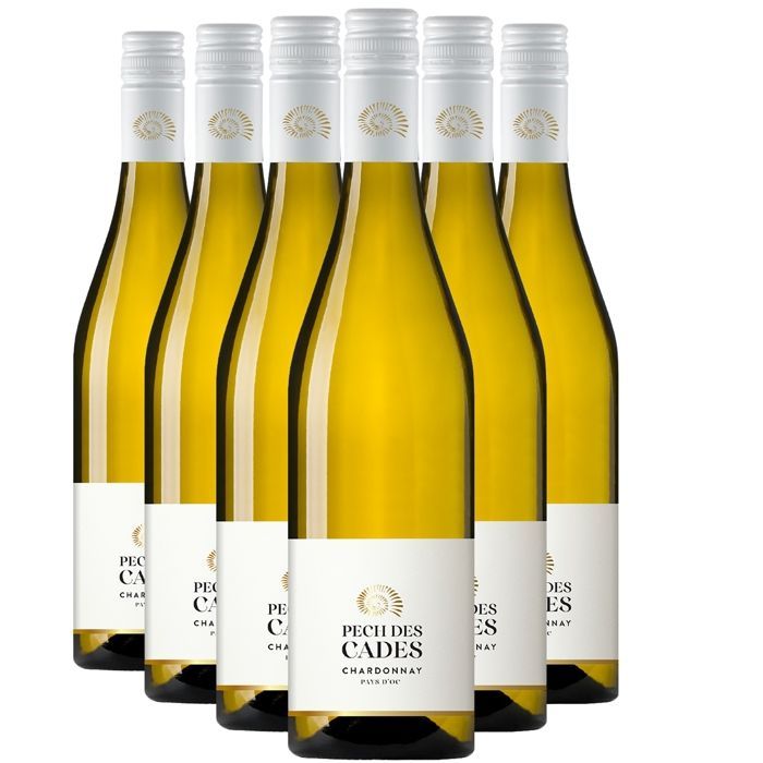 Domaine Pech Des Cades Pays d'Oc Chardonnay 2024 - Vin Blanc du Languedoc - Roussillon (6x75cl)