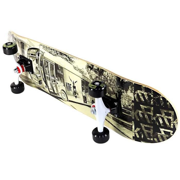 Skateboard - KRF - Bus Road - Multicolor - 32x8 mm - ABEC 9