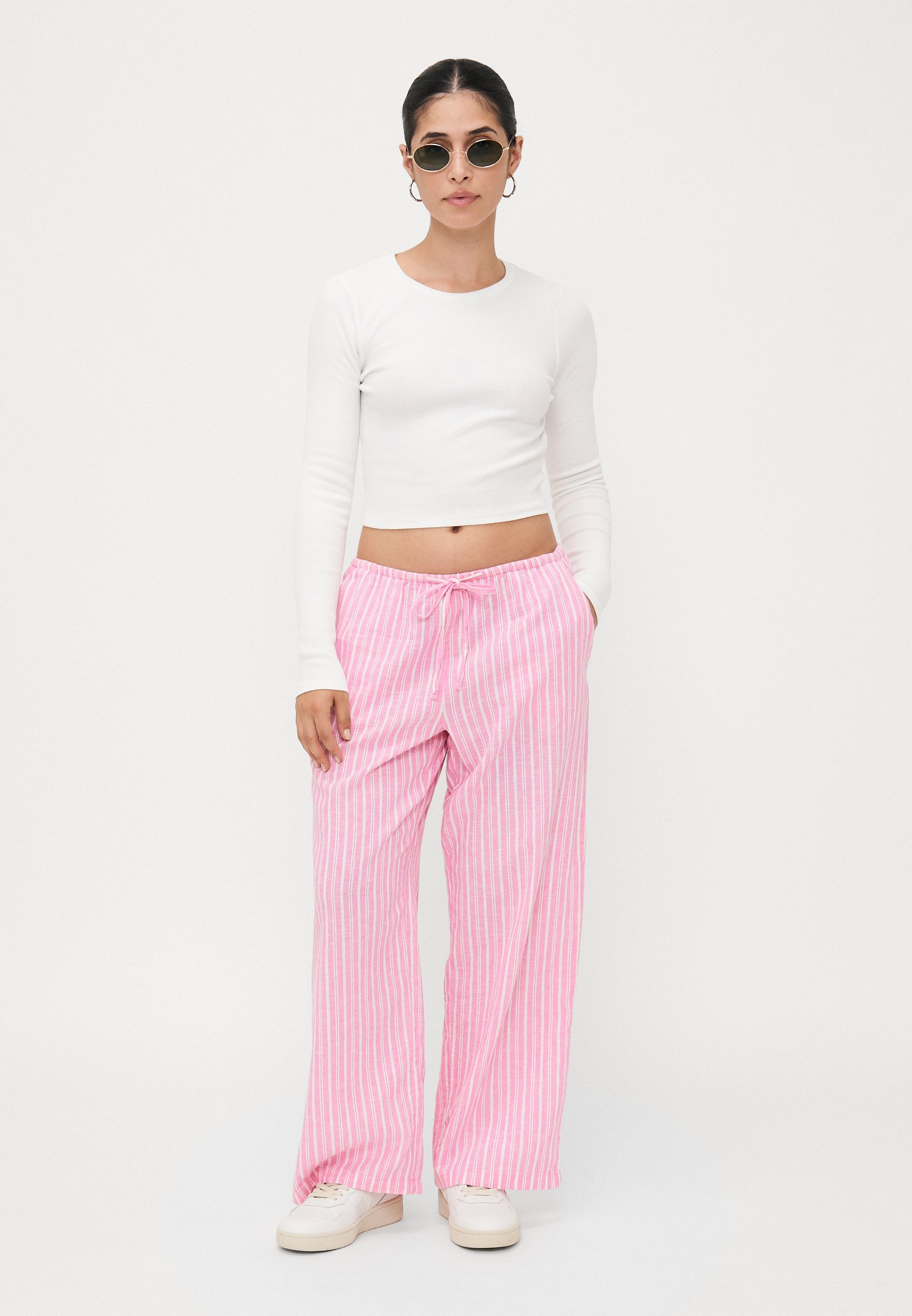Gina Tricot Petite BROEK - Broek - roze