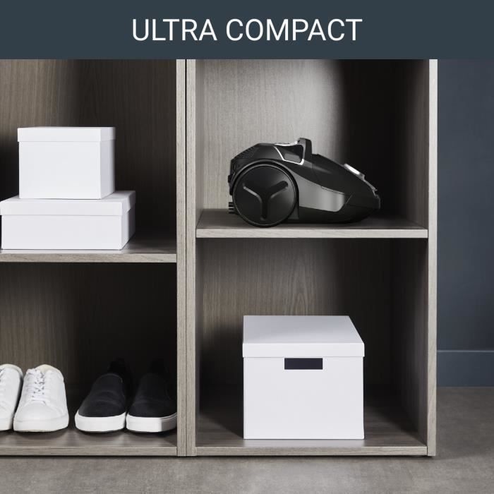Rowenta Aspirateur avec sac, Moteur basse consommation 900 W max, Compact, 3L, Sac Hygiène+, Grand rayon d'action RO3945EA
