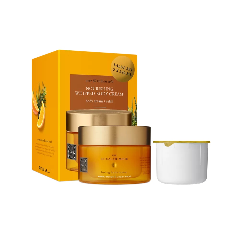 Krema za telo Ritual of Mehr in polnilo za telo 220 ml, polnilo za kremo za telo 220 ml