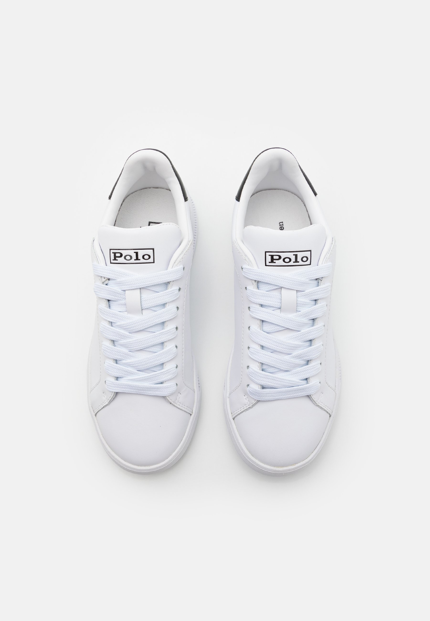 Polo Ralph Lauren HERITAGE COURT II LEATHER TRAINER UNISEX - Sneakers - bianco/nero