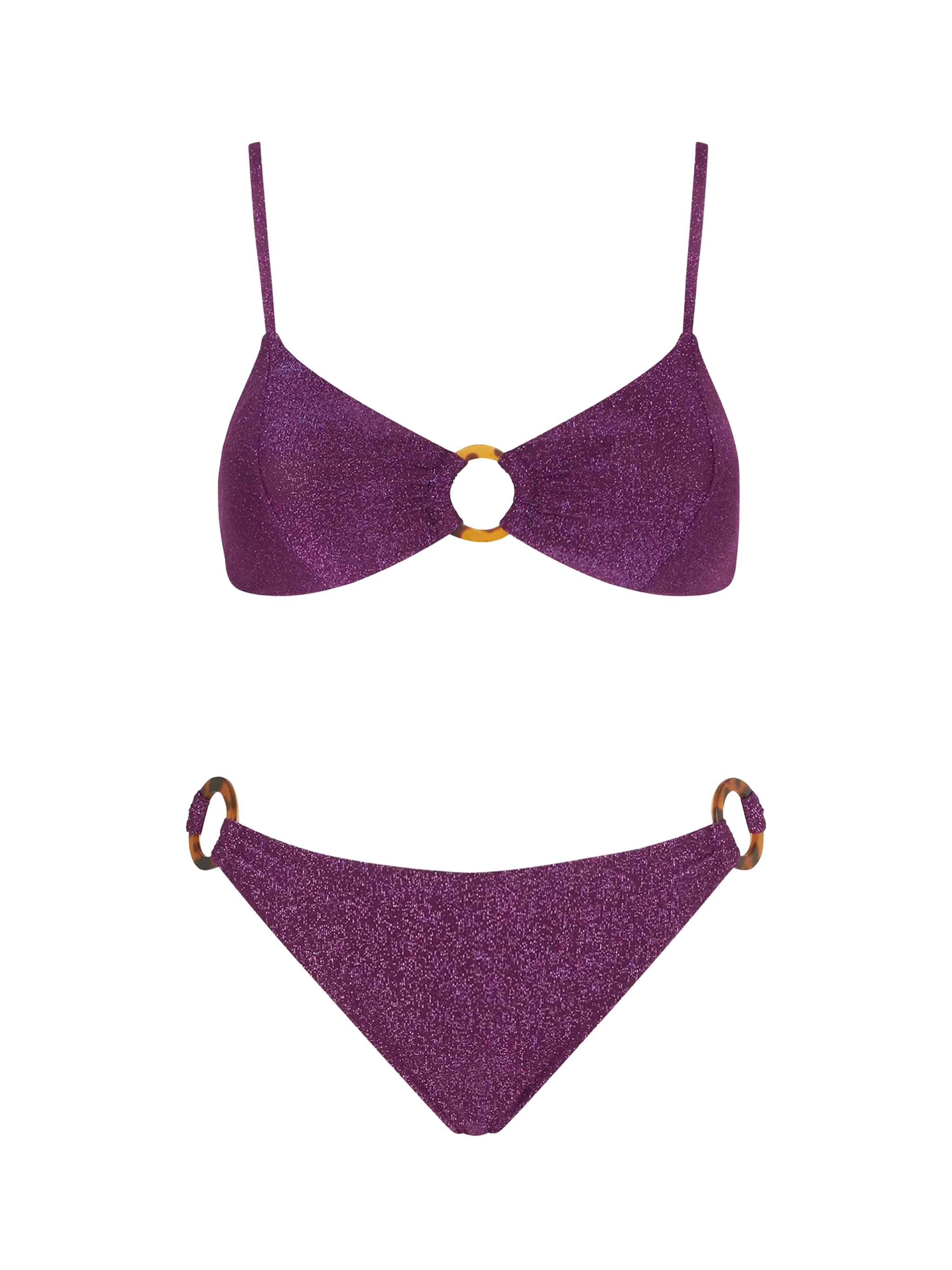 Dames lurex bralette bikini