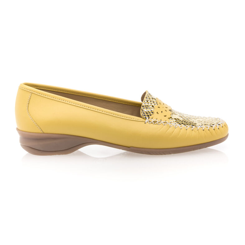Zapatos cómodos para mujer, color amarillo.