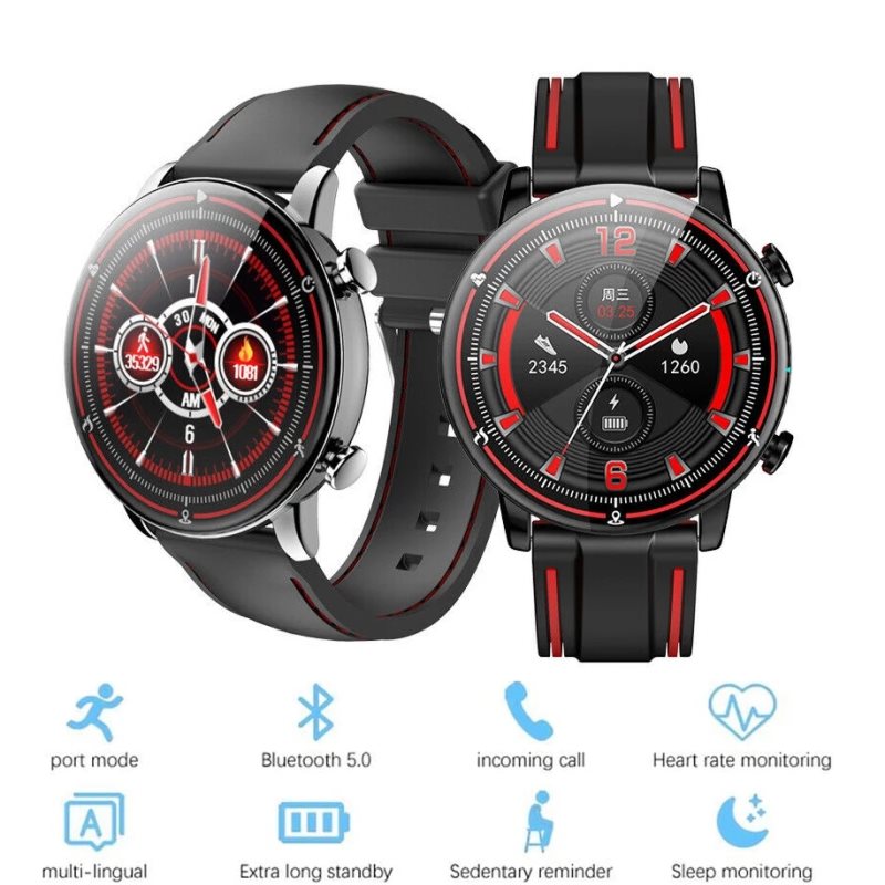 Smart Watch Full Touch Screen Bluetooth IP68 Waterproof Multi Sports Mode Heart Rate Monitoring Sleep Detection Fitness Bracelet
