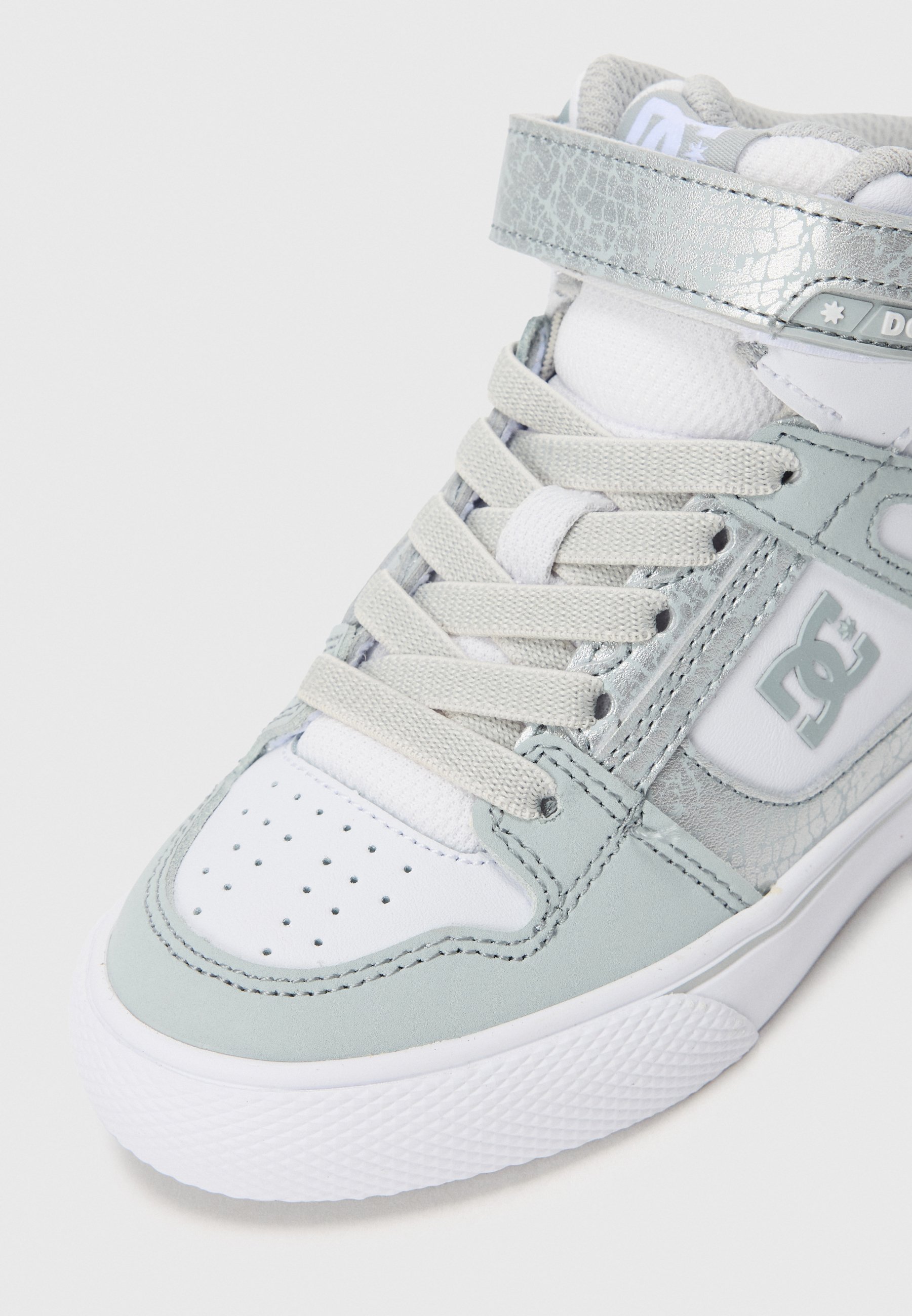 DC Shoes PURE UNISEX - Hoge sneakers - wit/zilverkleurig
