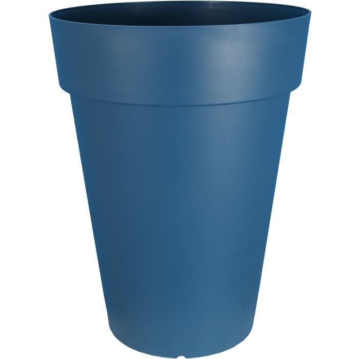 Vaso de flores RIVIERA - SOLEILLA alto - Plástico - A65 x D49 cm - Azul