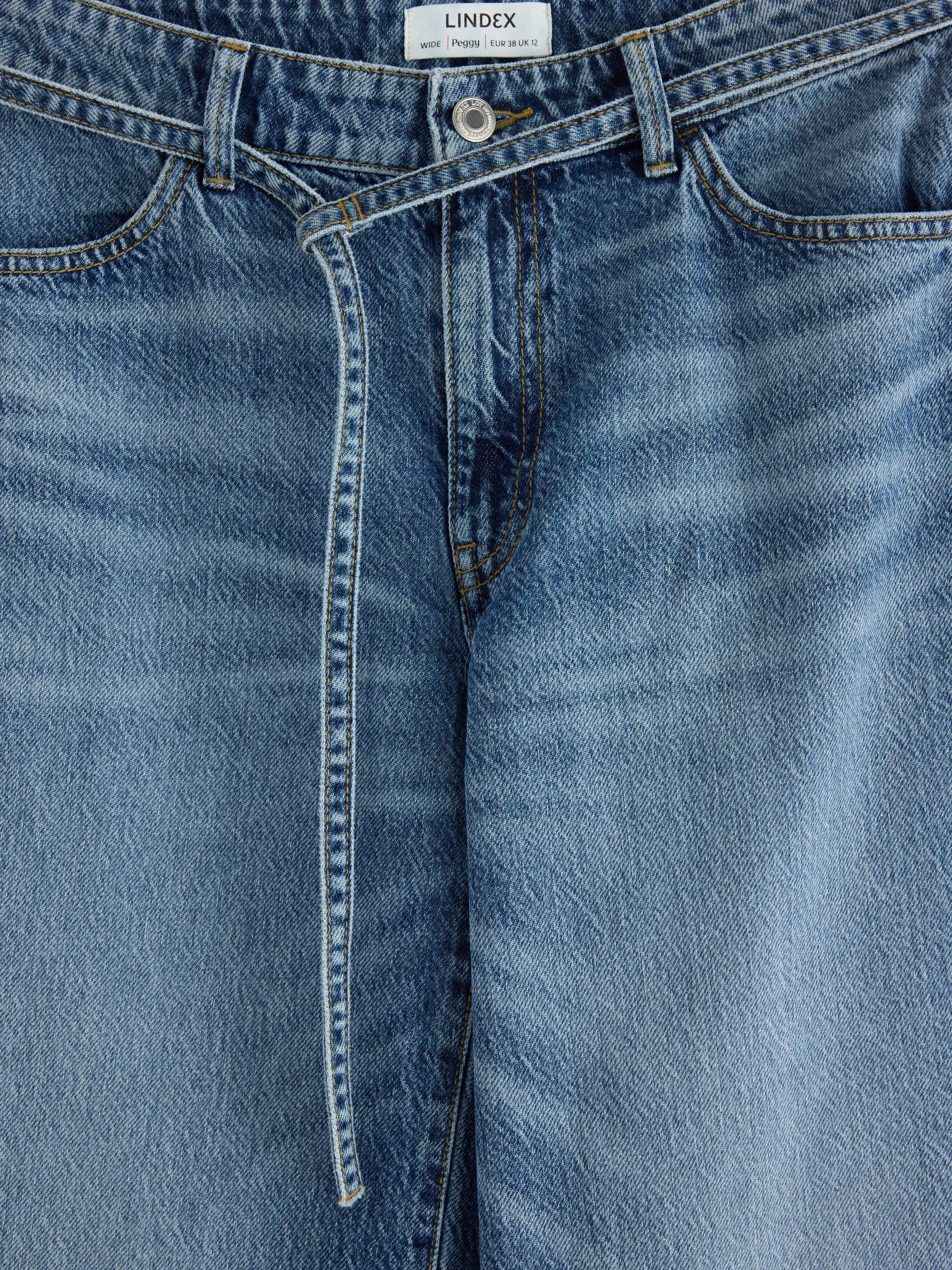 BREDE Peggy jeans med mellomhøy mid-rise Denimblå