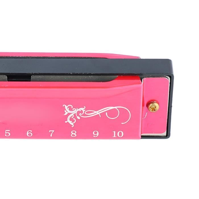 Armonica a bocca Omabeta a 10 fori e 20 toni in Do, standard professionale, con custodia per spartiti, oro rosa.