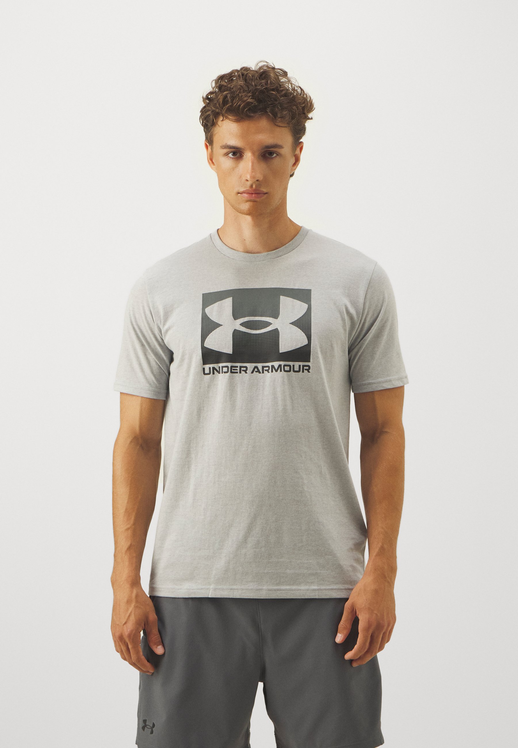 Under Armour BOXED - Printtipaita - mod harmaa vaaleanharmaa/grafiitti