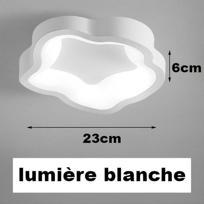 WOTTES  Plafonnier LED Moderne Blanc - 14W Blanc froide Luminaire Fleur Lampe de Plafond pour Couloir Salle de bain - 2pcs Dia 23cm