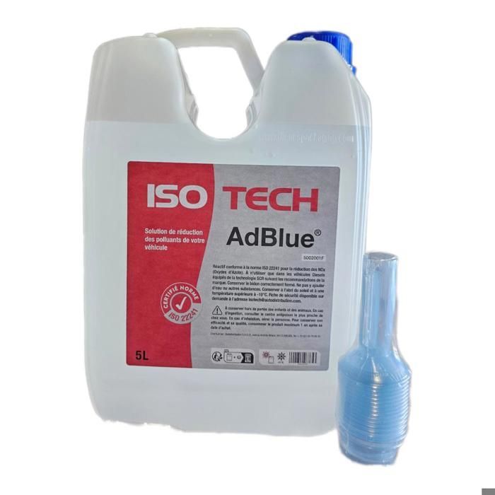 AdBlue 5L AVEC BEC VERSEUR, ADDITIF POUR MOTEUR DIESEL ISO 22241