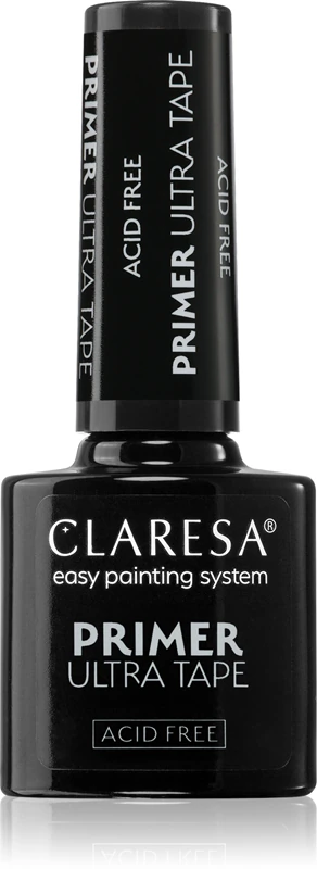 Claresa Primer Acid Free Ultra Tape is een basislaag die de hechting van nagellak verbetert.