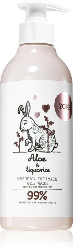 Intímny hygienický gél Yope s aloe vera a sladkým drievkom