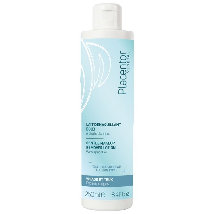 Lait démaquillant - PLACENTOR - 250ML - Doux - Tous types de peau - Visage et yeux