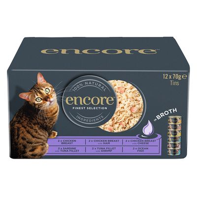 Lata de Encore Cat en caldo 12 x 70 g