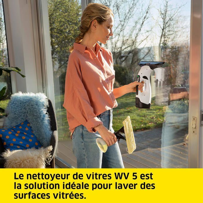 Lave-vitre électrique - KÄRCHER - WV 5 - Autonomie 35 min - Poids 0,7 kg - Sans fil