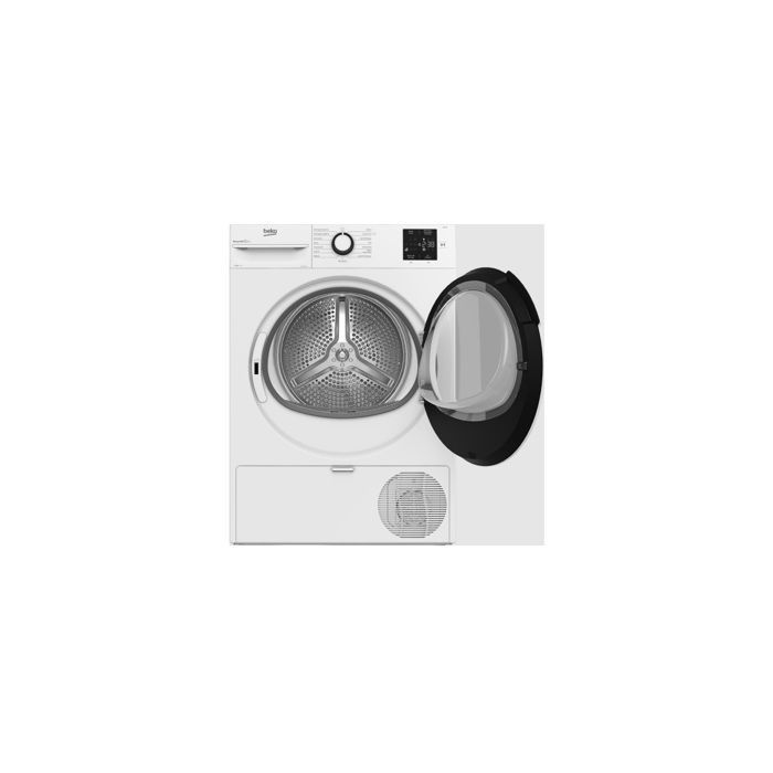 Secadora de ropa Beko de 60 cm y 8 kg con bomba de calor, color blanco - D3H18301W