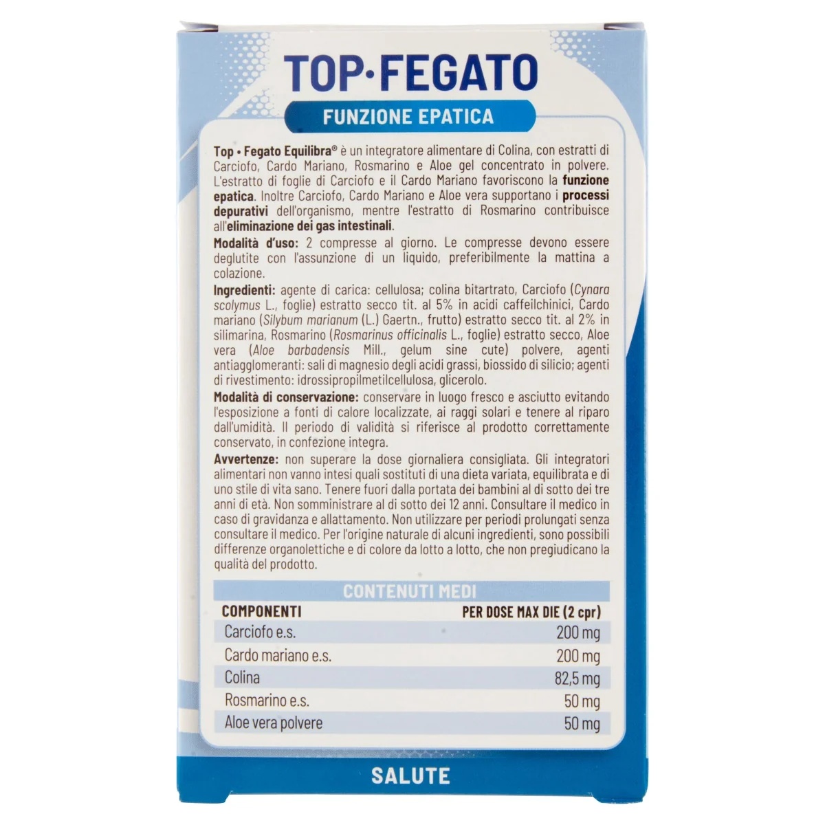 EQUILIBRA Equilibra Top Liver met aloë vera 30 tabletten Voedingssupplement voor een gezonde lever