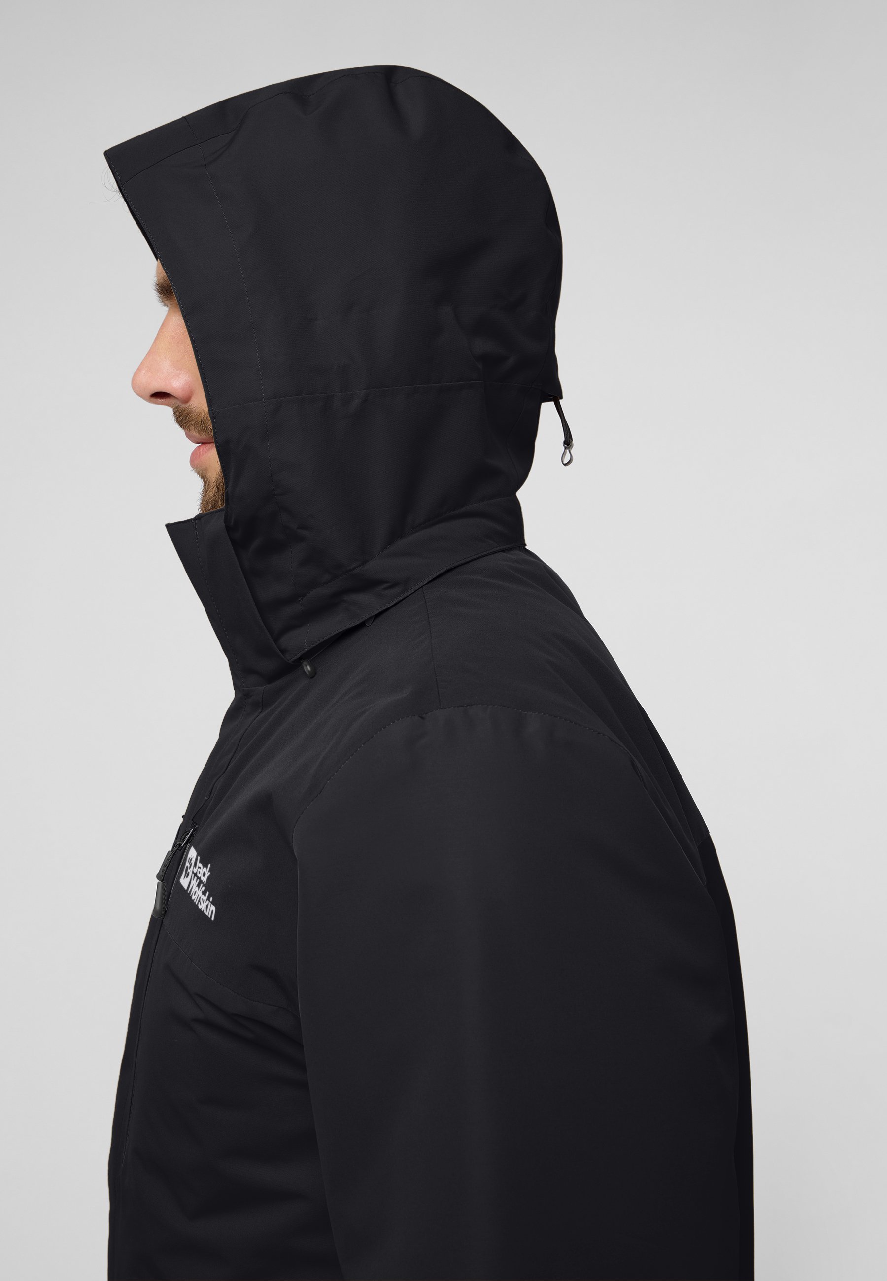 Jack Wolfskin JASPER 3-in-1 - Waterdichte jas - zwart