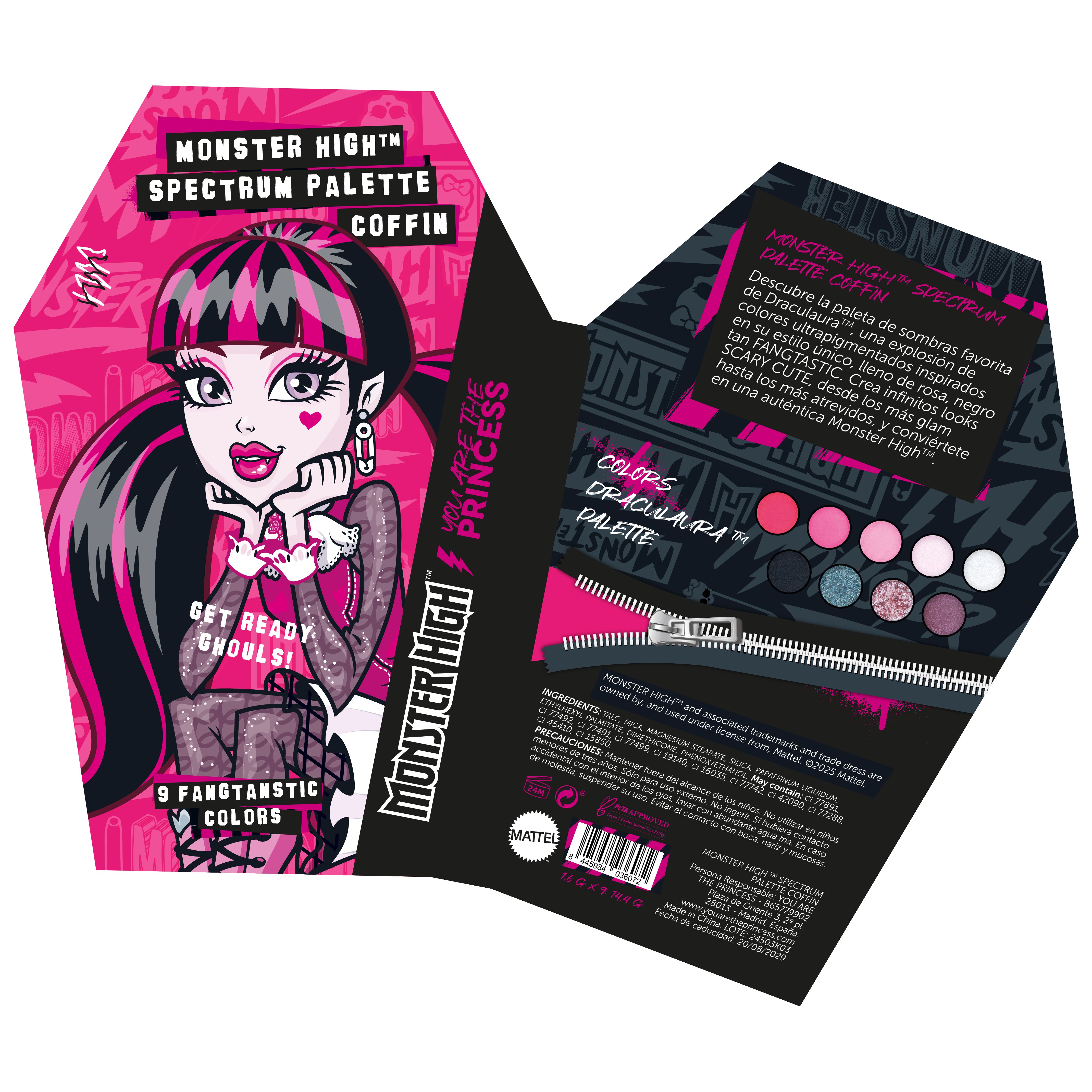 „Monster High™ Spectrum Palette“ „Draculaura™“ akių šešėlių paletė Akių šešėlių paletės ir makiažas