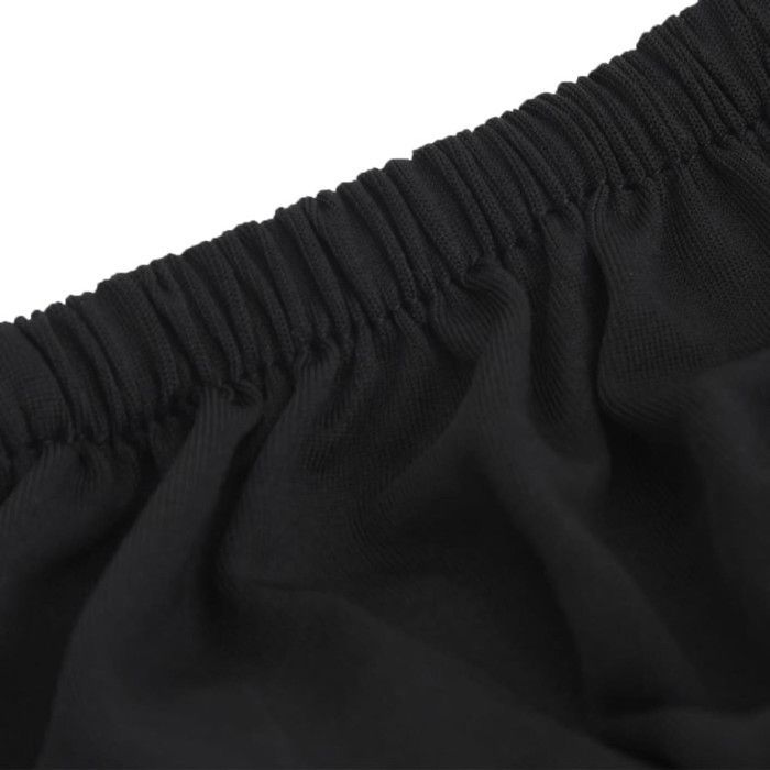 Funda elástica para sofá de 4 plazas vidaXL, color negro, poliéster jersey 332935