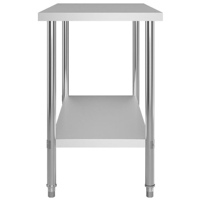 Mesa de trabajo de cocina vidaXL 120x60x85 cm Acero inoxidable 51190