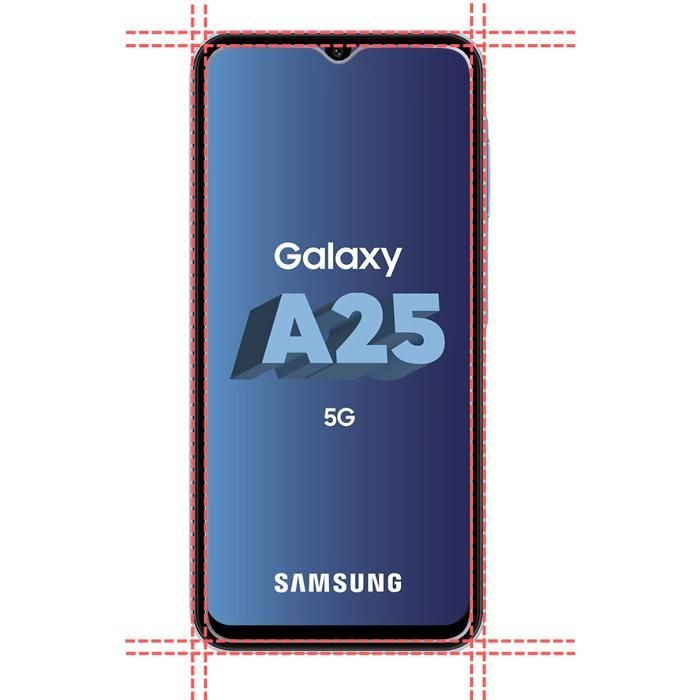Shockproof case - Phonillico - Samsung Galaxy A25 5G - Soft silicone - 2 tempered glass screen protectors - Reinforced protection