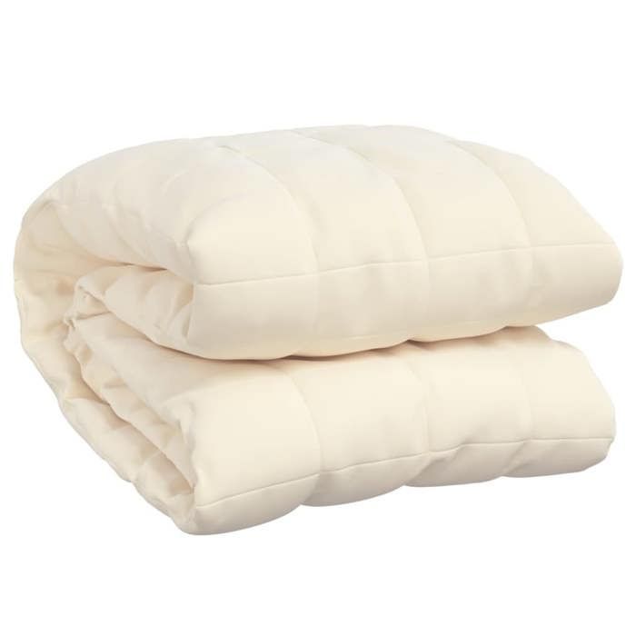 Manta con peso vidaXL color crema claro 122x183 cm 9 kg Tela 3154866