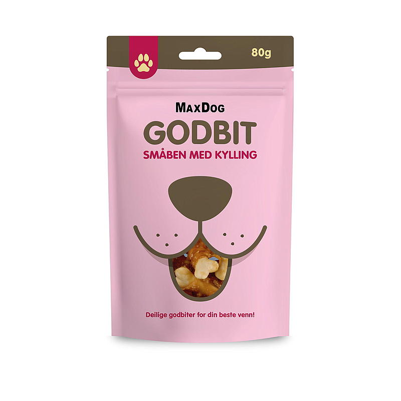 MaxDog hondensnacks 80 g kleine botjes met kippenvlees