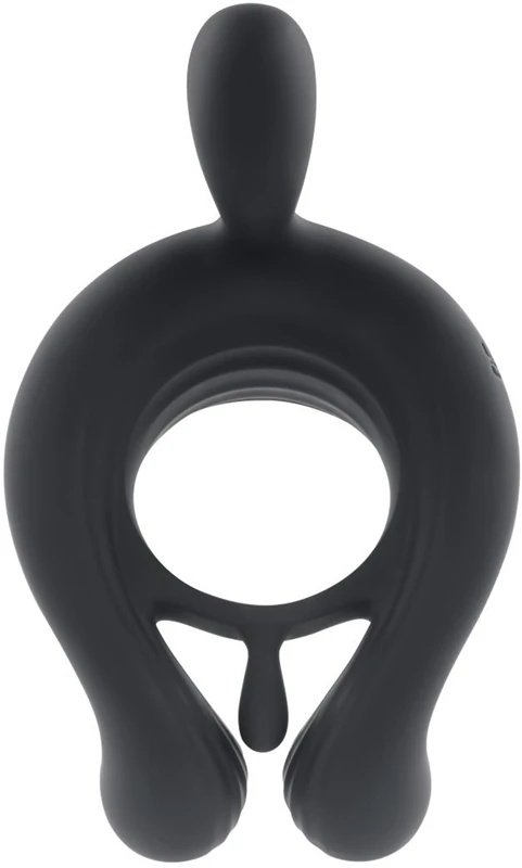 Playboy Toys Pleasure Triple Play melns vibrējošs dzimumlocekļa gredzens